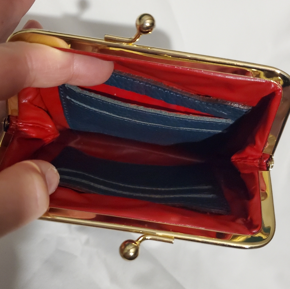 Dooney & Bourke Kisslock Coin Wallet Pebble Leather Blue (NEW without Tags) - Picture 9 of 12